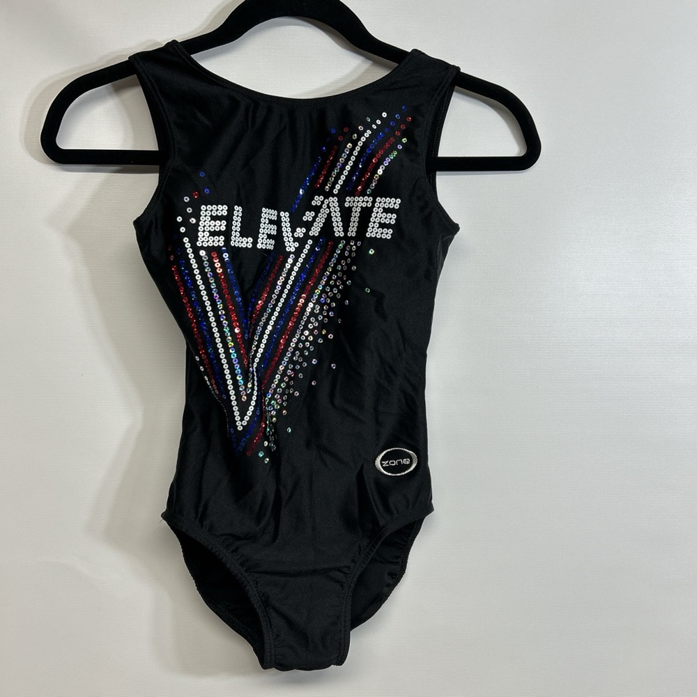 Zone Black Nylon Spandex Leotard